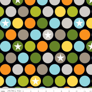 Military Max Dots on Black Flannel F4370