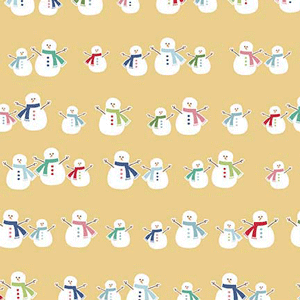 Cozy Christmas Snowman Yellow - 32" Remnant
