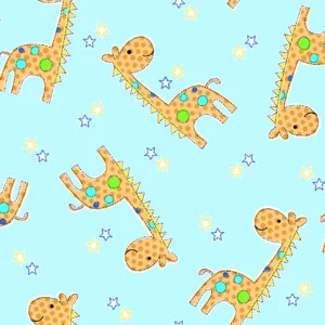Comfy Giraffes and Stars Flannel