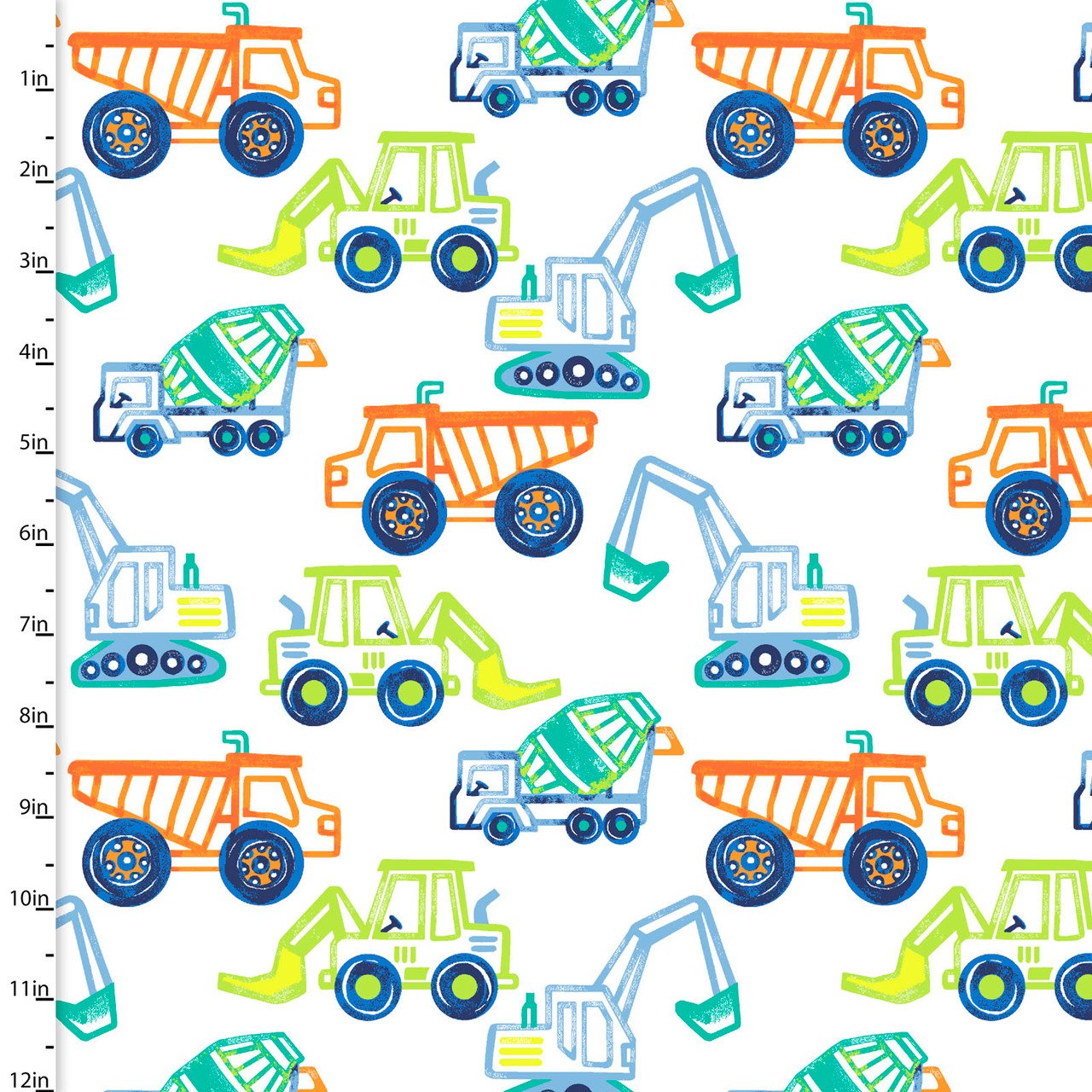 Dump Dig Rumble Mighty Machines White Flannel 3WI24698-WHT - Image 2