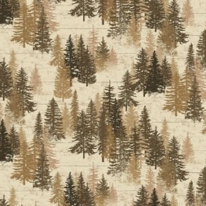 Great Outdoors Trees Caramel Flannel CLTY4982-65