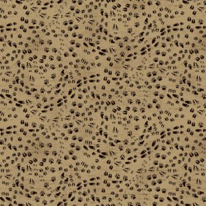 Great Outdoors Animal Tracks Dark Khaki Flannel CLTY4985-13