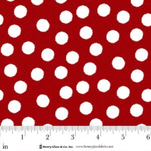 Snow Crew Fuzzy Dots Red Flannel