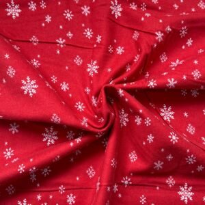 Northern Lights Let it Snow Red Flannel F15004