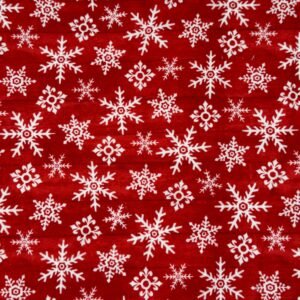 Snow Place Like Home Snowflake Red Flannel F5702-80