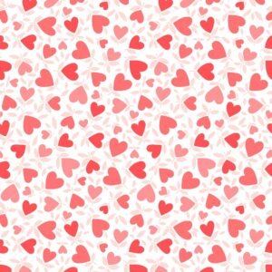 Playtime Flannel Hearts Red MASF10693-R