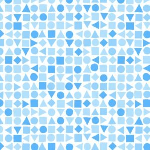 Playtime Flannel Shapes Blue MASF10694-B