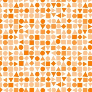 Playtime Flannel Shapes Orange MASF10694-O